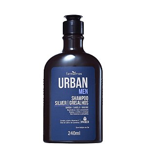 Shampoo Urban Men Silver Grisalhos 240ml Farmaervas