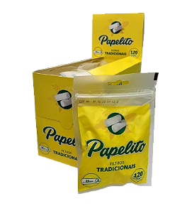 Filtro Papelito Tradicinal 6mm - Caixa com 10 pacotes com 120 unidades