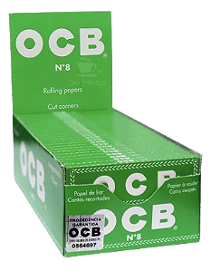Caixa de Seda OCB Green Nº8 Mini Size - 50 unidades