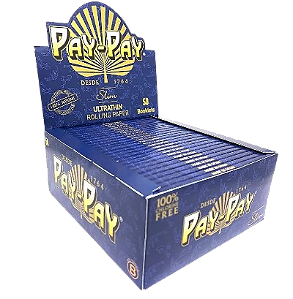 Caixa de Seda Pay-Pay Blue King Size Slim - 50 unidades