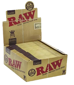 Caixa de Seda Raw Classic King Size Slim -  50 unidades