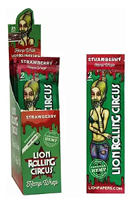 Blunt Lion Rolling Circus Strawberry - caixa com 25 unidades