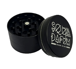 Dichavador Grinder Pro 4 Partes Alumínio Aerospacial - Future Preto
