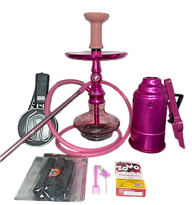 Kit Narguilé Completo Alfarid Twister - Pink