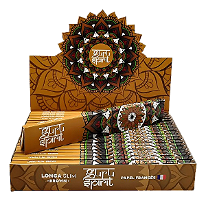 Seda Guru Spirit Longa Brown Slim - Caixa com 20 unidades
