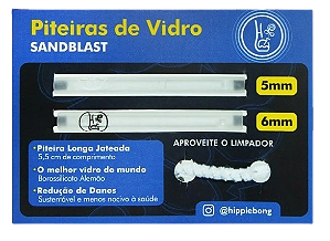 Piteira Hippie Bong  Sandblast - Card com 2