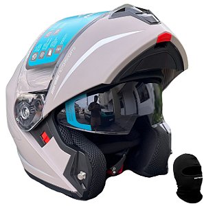 Capacete Articulado Mormaii V1 Cinza Fosco