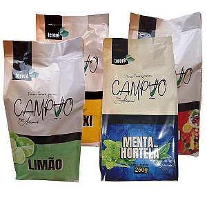 Kit de 4 ervas Campão Artesanal sabores de 250g cada