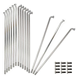 RAIOS DIANTEIRO/TRASEIRO EM INOX JOGO COM 36 PECAS (18Pcs x 160,5mm + 18Pcs x 161mm)