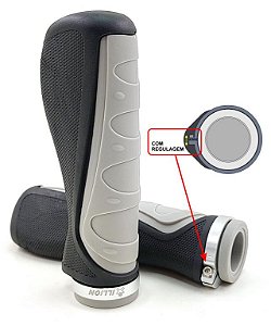 MANOPLA ERGONOMICA COM ANEL CINZA COM PRETO