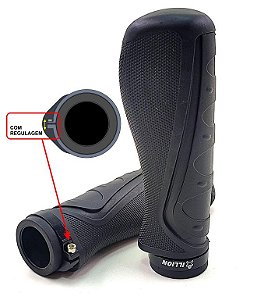 MANOPLA ERGONOMICA COM ANEL REGULAGEM PRETA