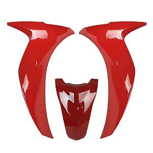 BICO FRONTAL VERMELHO 3 PECAS BIZ110i 2018 E 2022 (SEM ADESIVO)