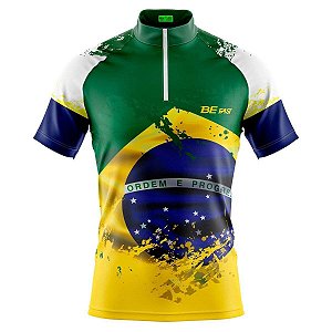 CAMISA CICLISMO MASCULINA MOUNTAIN BIKE MANGA CURTA SELEÇÃO BRASIL *SEM TROCA*