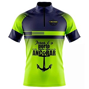 CAMISA CICLISMO MASCULINO MOUNTAIN BIKE MANGA CURTA JESUS É O PORTO