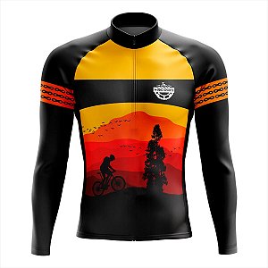 CAMISA CICLISMO MASCULINA MOUNTAIN BIKE MANGA MANGA LONGA RKC SPORTS PINHEIRO