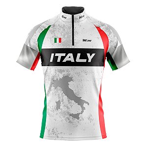 CAMISA CICLISMO MASCULINA MOUNTAIN BIKE MANGA CURTA BE FAST ITALIA CINZA