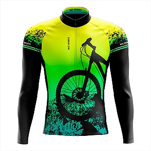 CAMISA CICLISMO MASCULINA MOUNTAIN BIKE MANGA LONGA UV+50