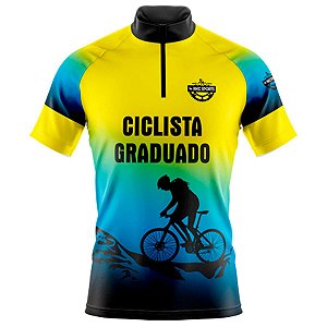 CAMISA PAI CICLISMO MASCULINA MOUNTAIN BIKE MANGA CURTA CICLISTA GRADUADO E EM FORMAÇÃO