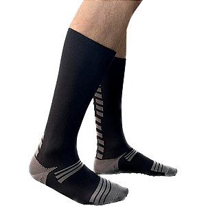 MEIA CANO ALTO CICLISMO MEIÃO ACADEMIA SPEED CINZA