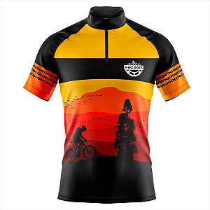 CAMISA DE CICLISMO MASCULINA BIKE PINHEIRO ZIPER PARCIAL