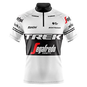 CAMISA CICLISMO MASCULINA MANGA CURTA TREK BRANCA UV+50