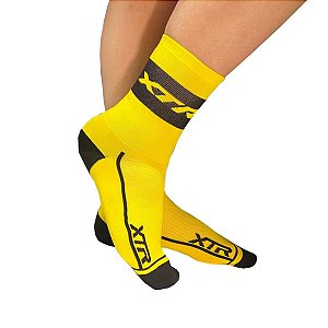 Meia Ciclismo Mtb Cano Longo Xtr Amarelo