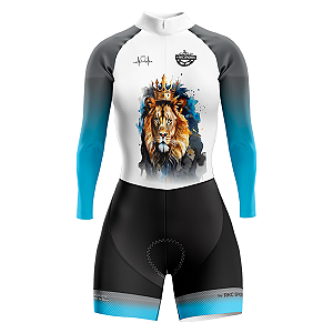 MACAQUINHO CICLISMO FEMININO MANGA LONGA JUDÁ BRANCO RKC SPORTS GEL
