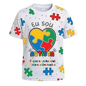 Camiseta Esportiva Infantil Rkc Sports Eu sou Autista uv+50