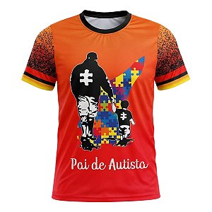 Camiseta Esportiva Masculina Rkc Sports Pai de Autista UV+50
