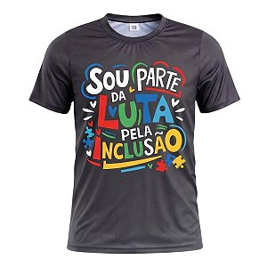 Camiseta Esportiva Masculina Preta Rkc Sports Autista UV+50