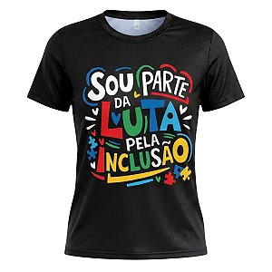 Camiseta Esportiva Feminina Rkc Sports Autismo Sou Parte da luta UV+50