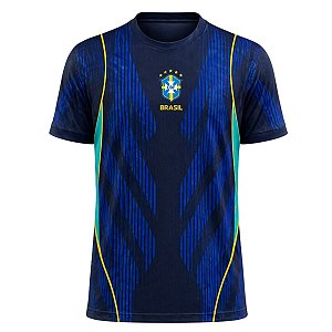 Camiseta Esportiva Masculina Rkc Sports Brasil Azul uv+50