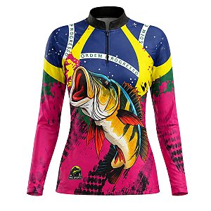 Camiseta Pesca Manga Longa Feminina Tucunaré Rkc Sports UV+