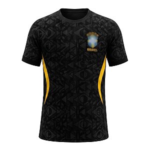 Camiseta Esportiva Masculina Rkc Sports Brasil Preto uv+50