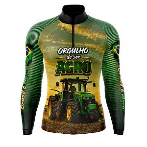 Camiseta Agro Manga Longa Rkc Sports Orgulho de ser Agro Proteção UV+