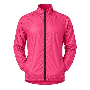 Jaqueta Corta Vento Ciclismo Rkc Sports Bolsos Rosa Choque
