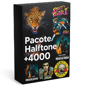 HALFTONE - SUPER PACOTE com +4000 ARTES para DTF