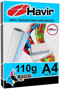 Papel Para Sublimação A4 Fundo Azul Havir 110g