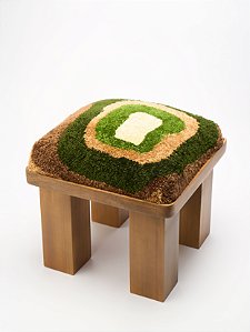 Banqueta Baixa Quadrada Psicodélica