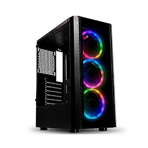 Gabinete Gamer Sem Fonte P2T3C com LED RGB | GT Gamer