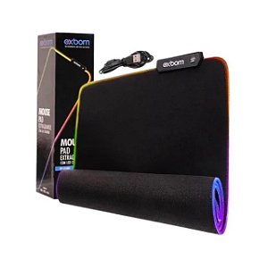 Mousepad Gamer Led Rgb Médio 80x30cm 7 Cores