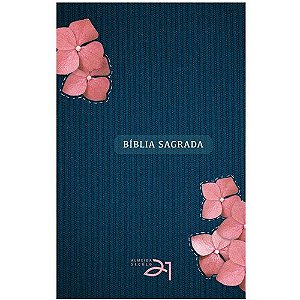 Bíblia Almeida Século 21 capa dura feminina com flores