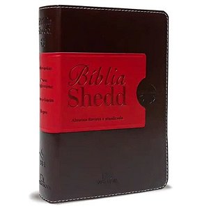 Bíblia Shedd marrom vermelho