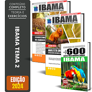 KIT Apostila IBAMA 2024 - TEMA 2 - Analista Ambiental + Caderno de Questões