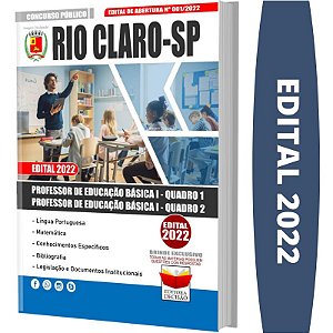 Apostila Prefeitura Rio Claro SP - PEB 1 - QUADRO 1 E 2