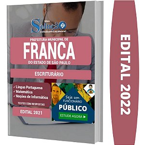 Apostila Prefeitura de Franca SP - Escriturário