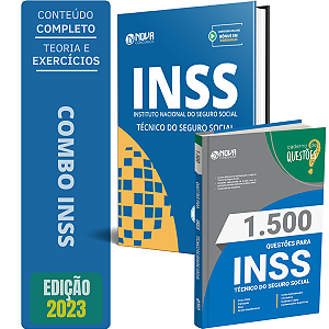 Kit Apostila Técnico do INSS 2024 + Caderno de 1500 Questões
