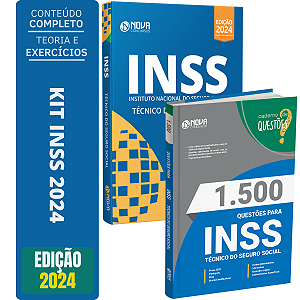 Kit Apostila Técnico do INSS 2024 + Caderno de 1500 Questões