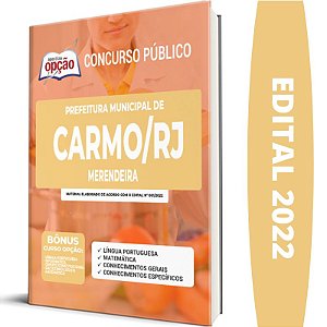 Apostila Prefeitura de Carmo RJ - Merendeira