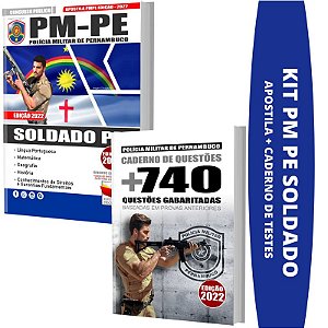 Kit Apostila Concurso PM PE - Soldado + Caderno de Testes